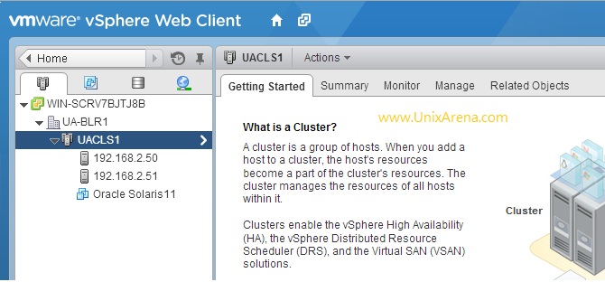 Cluster view