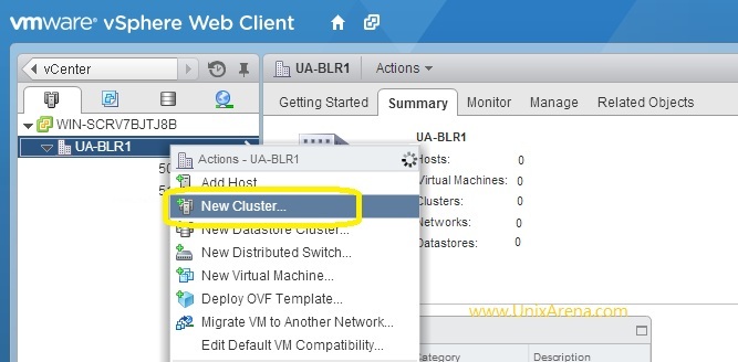 New DRS cluster