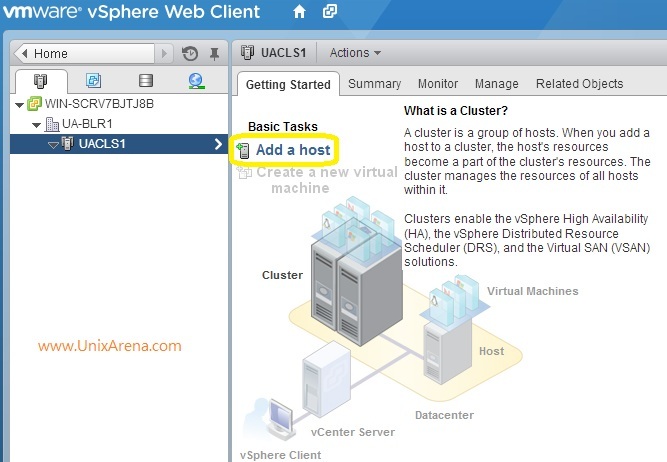 Adding New host to DRS cluster