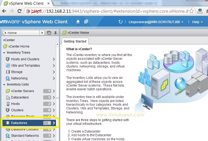 Login to vSphere web-client