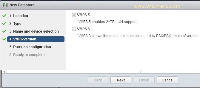 VMFS version
