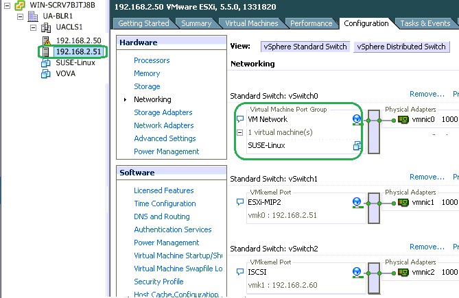 Host Networking view - SUSE-Linux