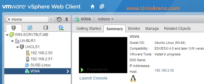 Power on Openstack Appliance