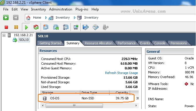 Locating the Guest OS datastore