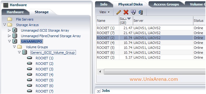 ISCSI storage LUNS