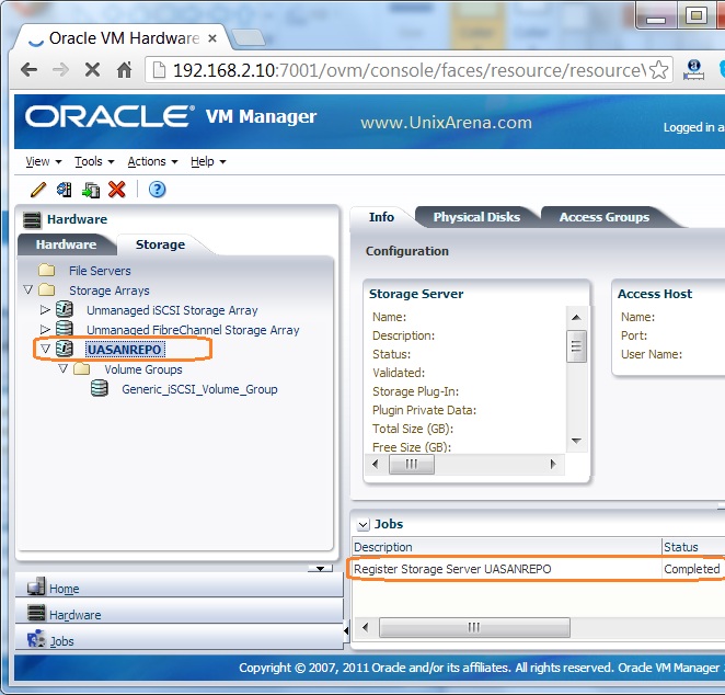 ISCSI Storage Array Added