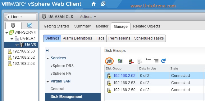 Claim Disks for VSAN