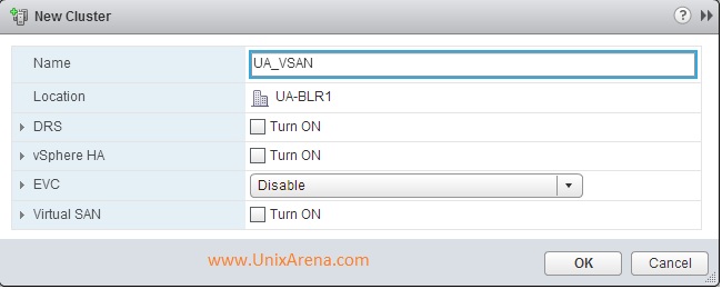 Enter the VSAN cluster Name