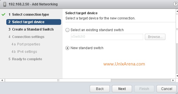 New vSwitch for VSAN network
