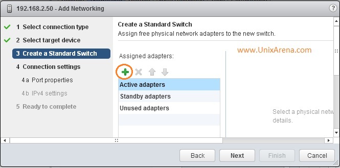 Assign a adapter to vSwitch