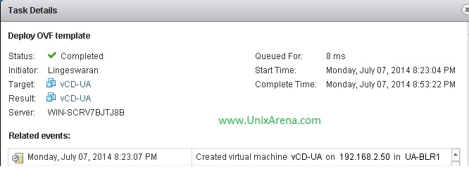 Deployment status - completed