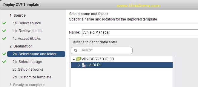 Enter the VM name