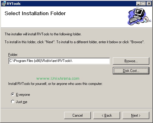 RVtools Installation Path