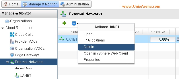 Removing the vCloud resource