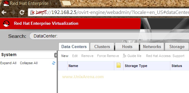 Administrative portal - Home page