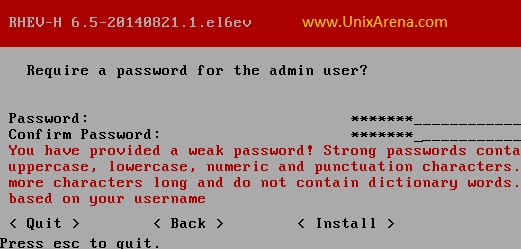 Set the admin passowrd