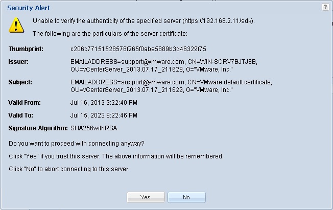 Secutriy alert