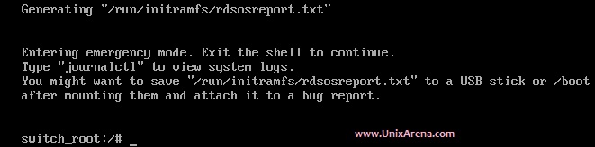 Emergency mode RHEL 7