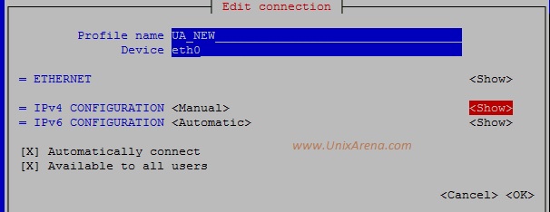 RHEL 7 nmtui