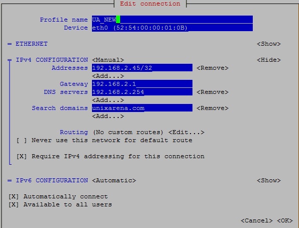 RHEL 7 nmtui