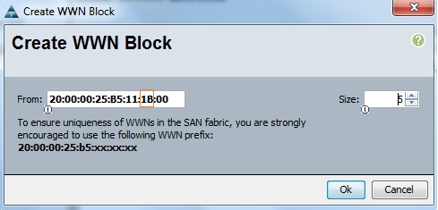 Create WWPN pool - Fabric B