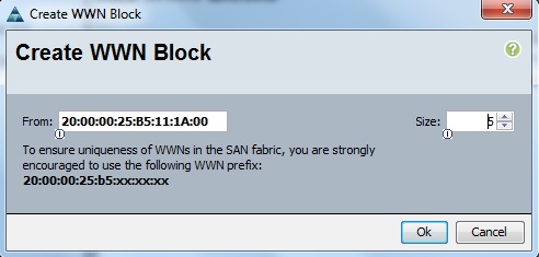 Create WWPN pool - Fabric - A