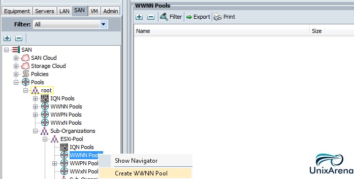 WWNN Pool creation