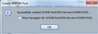 WWNN Pool creation