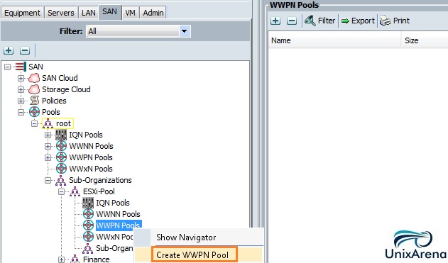 create WWPN pool