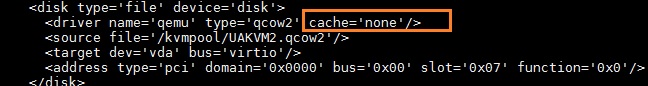 Disable virtio cache for disk - Live Migration KVM