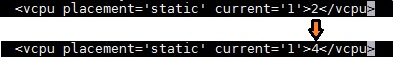 Modify the vCPU value - KVM Guest