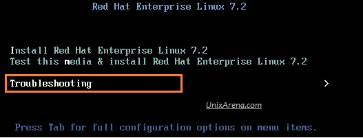 Boot the VM from RHEL 7.2 DVD.