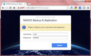 NAKIVO Backup & Replication - Webconsole