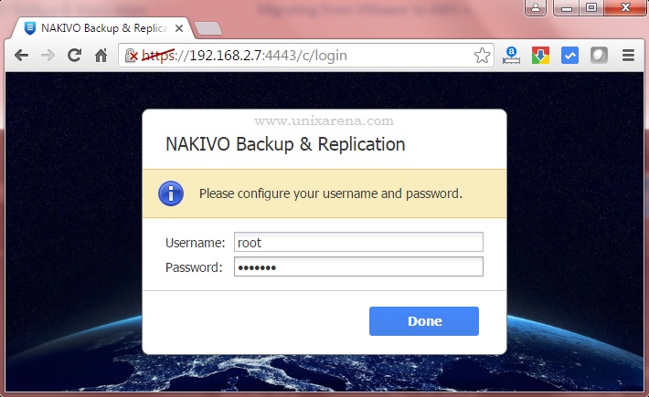 NAKIVO Backup & Replication - Webconsole