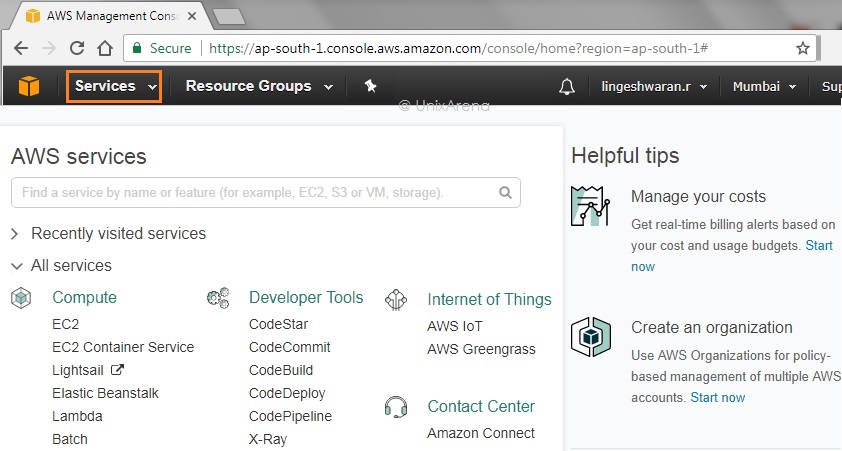 AWS Management Console 