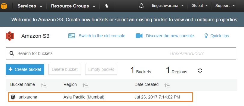 Bucket Listing - AWS S3