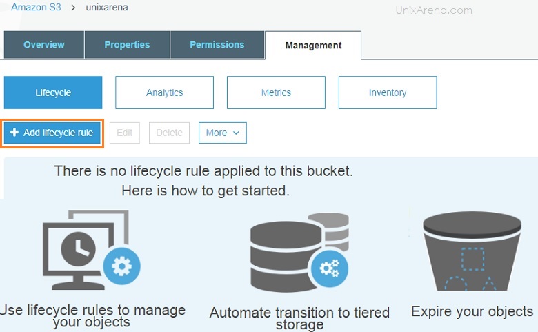 Add Lifecycle Rule -S3