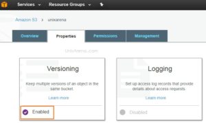 Enable Versioning - AWS S3 3