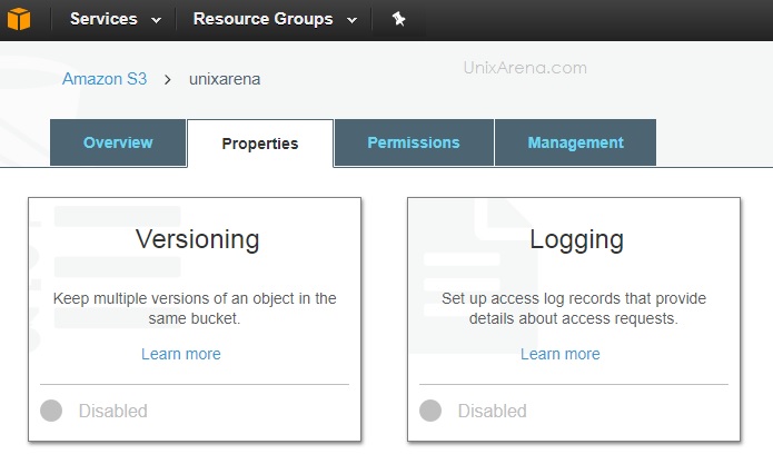 Enable Versioning - AWS S3