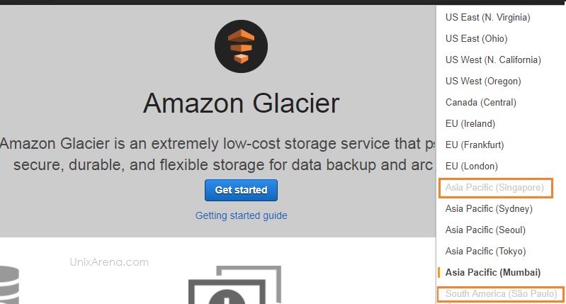 Glacier DataCenter options