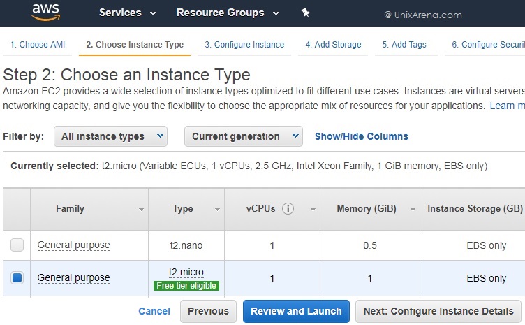 Choose AWS Instance Type