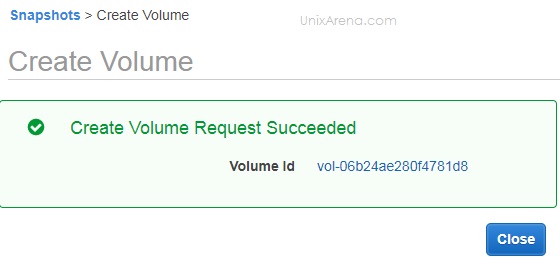 Volume Created - AWS