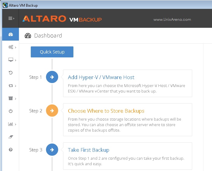 Altaro VMBackup - Management Console