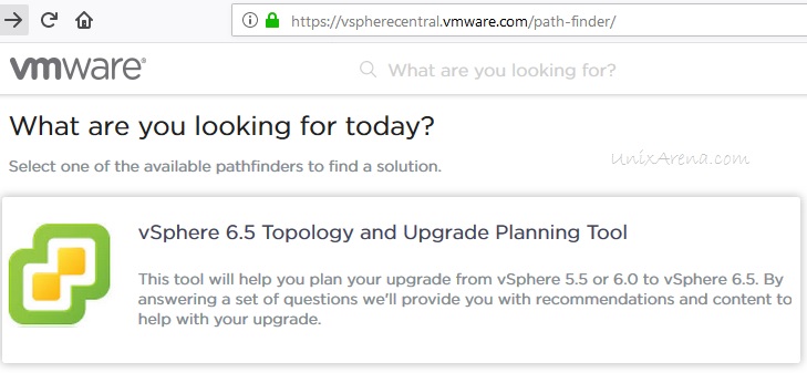 vSphere 6.5 Upgrade path - Path Finder