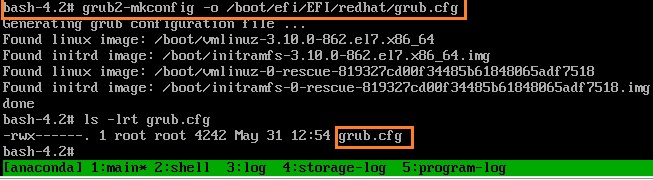 Restore grub.cfg