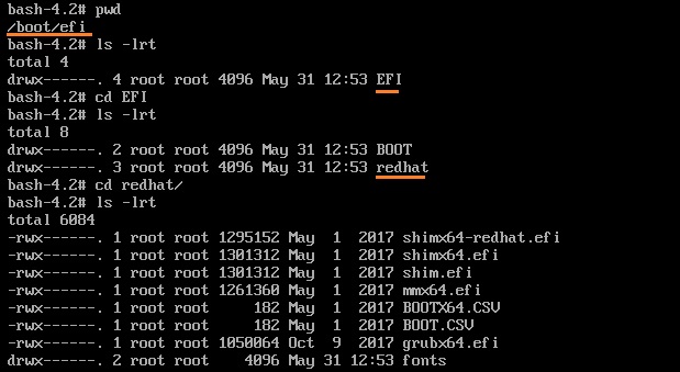 efi directory restored - GRUB2