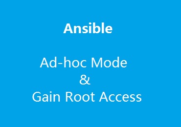 Ansible - Ad-hoc Mode and Gain Root Access