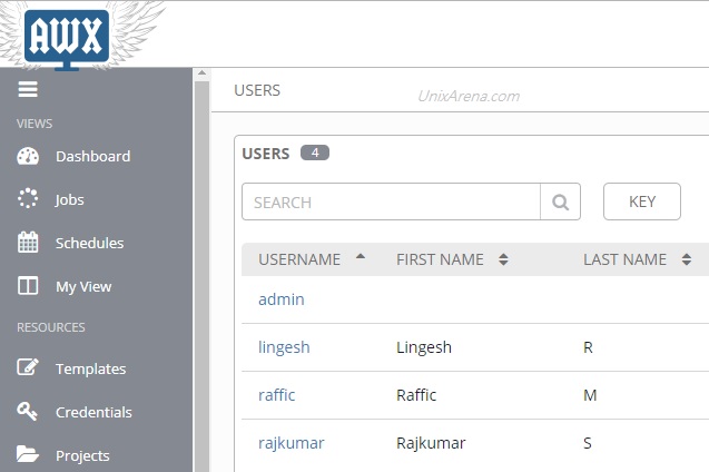 Ansible AWX - Users