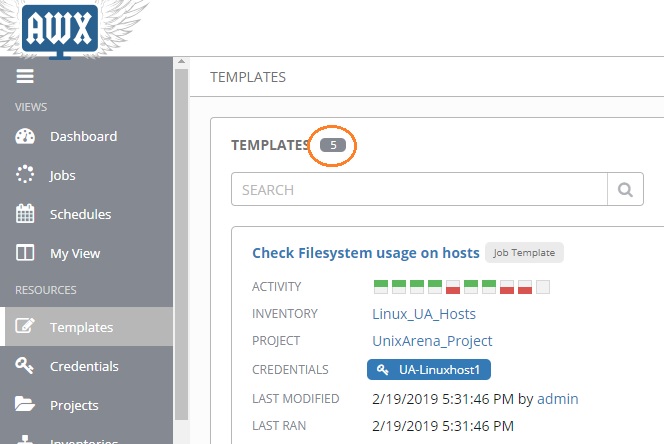 No of Templates - UnixArena