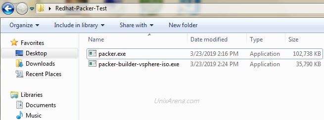 UnixArena - Packer Directory snapshot